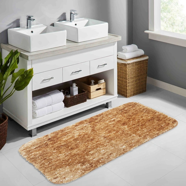Luxe Home International Luxe Home Bath mat Super Soft Anti Skid Hawaii Rugs for Bathroom ( Anti Gold, Large ) Pc-1 - 60x90 cm, Anti Gold
