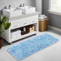 Luxe Home International Luxe Home Bath mat Super Soft Anti Skid Hawaii Rugs for Bathroom ( Cloud, Large ) Pc-1 - 60x90 cm, Cloud