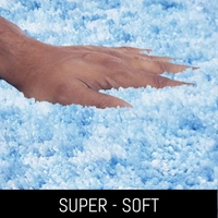 Luxe Home International Luxe Home Bath mat Super Soft Anti Skid Hawaii Rugs for Bathroom ( Cloud, Large ) Pc-1 - 60x90 cm, Cloud