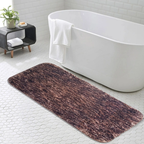 Luxe Home International Luxe Home Bath mat Super Soft Anti Skid Hawaii Rugs for Bathroom ( Cocoa, Large ) Pc-1 - 60x90 cm, Cocoa