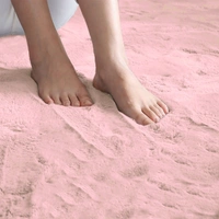 Luxe Home International Rectangular Bath Mat Super Soft Anti Skid Rabbit Fur Mats for Bathroom (40X60 Cm, Peach) Pack of 1 - 40x60 cm, Peach