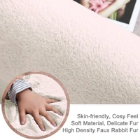 Luxe Home International Luxe Home Bath Mat Super Soft Anti Skid Rabbit Fur (1000 GSM) Bathroom Mats for Bedroom, Door, Kitchen Floor ( 45 x 45 cm , Skin ) Pack of 1 - 45x75 cm, Skin