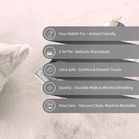 Luxe Home International Luxe Home Bath Mat Super Soft Anti Skid Rabbit Fur (1000 GSM) Bathroom Mats for Bedroom, Door, Kitchen Floor ( 45 x 45 cm , Skin ) Pack of 1 - 45x75 cm, Skin