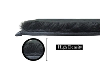 Luxe Home International Ruffle Bath Runner Rabbit Fur 1000 GSM Super Soft, Anti Skid Rug for Bedroom (2 X 5 Ft, Anthra, Pack of 1) - 2x5 Ft, Anthra