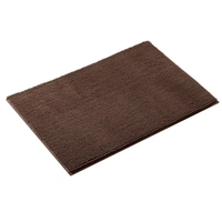 Luxe Home International Luxe Home Chenille Bathmat ( 37x56 cm ) Bathroom mat - Coffee I Soft, Non Slip, Washable | Bath Mat for Home or Bedroom Floor Mat - 37x56 cm, Coffee
