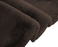 Luxe Home International Ruffle Bath Mat Rabbit Fur 1000 Gsm Bathroom Door Rectangular Foot Mats Anti Skid Water Absorbent Easy Machine Washable Rug For Entrance(40 X 60 Cm,Chocolate,Pack Of 1) - 40x60 cm, Chocolate