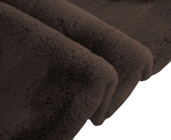 Luxe Home International Rabbit Fur Super Soft Non Slip Floor Carpets for Bedroom, Livingroom - 6X9, Chocolate
