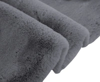 Luxe Home International Ruffle Floor Rug Rabbit Fur 1000 Gsm Living Room Foot Mats Anti Skid Water Absorbent Easy Machine Washable Rectangular Rug For Bedroom|Floor|3 X 5 Ft|Grey|Pack Of 1 - 3x5 Ft, Grey