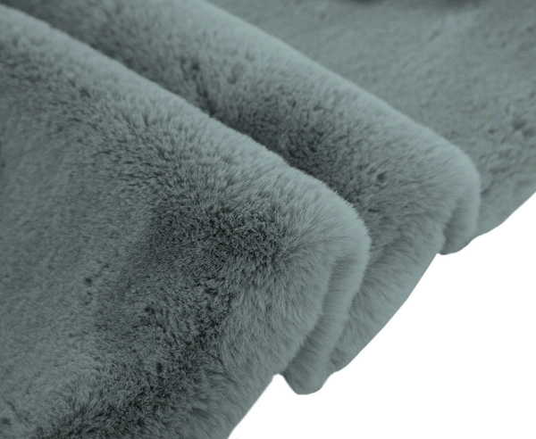 Luxe Home International Rectangular Bath mat Super Soft Anti Skid Rabbit Fur Mats For Bathroom (40X60 Cm,Seige) Pack Of 1,Grey - 40x60 cm, Seige