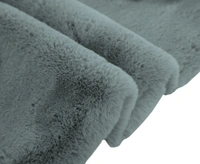 Luxe Home International Polyester Rabbit Rectangular Rug Soft Anti Slip Skid Ruffle Mats For Bathroom Door 4X6 Ft (Seige) Pc 1,Grey - 4x6 Ft, Seige