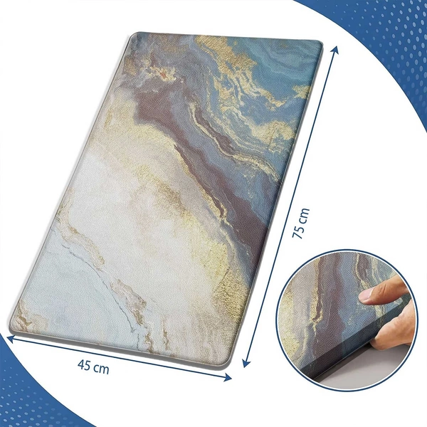 Luxe Home International Kitchen Mat Anti-Fatigue Non-Slip Cushioned Comfort Mat - Geometric Pattern Standing Desk Mat - Waterproof and Easy to Clean for Home and Office - 45x75 cm, Texture