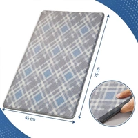 Luxe Home International Kitchen Mat Anti-Fatigue Non-Slip Cushioned Comfort Mat - Geometric Pattern Standing Desk Mat - Waterproof and Easy to Clean for Home and Office - 45x75 cm, Check