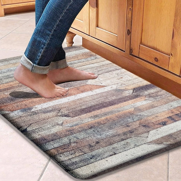 Luxe Home International Cuba PVC Loop Utility Anti-Fatigue Indoor/Outdoor Mats for Home | Cushioned, Non Slip, Washable | Mat for Kitchen, Garage & More - 45x75 cm, Coral