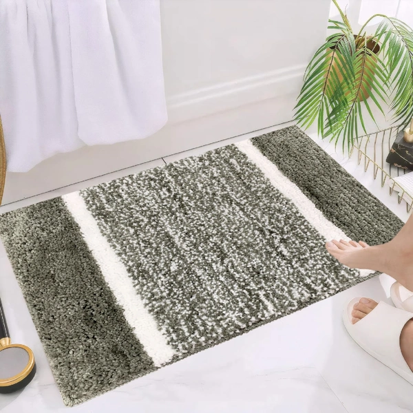 Luxe Home International Riyo Bath Mat, Super Soft Microfibre 1800 Gsm, Non-Slip, Absorbent - Door Mat for Bathroom, Bedroom, Kitchen, Floor - Pack of 1 - 38x58 cm, Sea Green