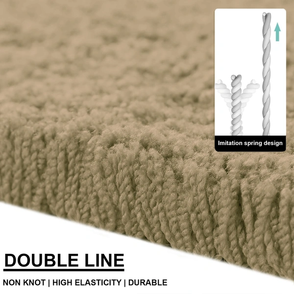 Luxe Home International Ultra Soft Microfiber Area Rug - Non-Slip, Carpet for Living Room, Bedroom, and Home Decor - 6X9, Anti Gold