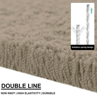 Luxe Home International Ultra Soft Microfiber Area Rug - Non-Slip, Carpet for Living Room, Bedroom, and Home Decor - 6X9, Beige