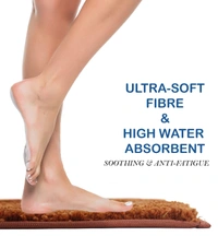 Luxe Home International Luxe Home Bathmat 2500 GSM Microfiber Anti Skid Water Absorbent Machine Washable and Quick Dry Classic Mats for Bathroom, Kitchen, Entrance (Rust, 45cm x 75cm, Pack of 1) - 45x75 cm, Rust