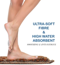 Luxe Home International Super Soft Non Slip Bathmat for Bathroom - 38x58 cm, Coffee