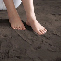 Luxe Home International Rabbit Fur Super Soft Non Slip Floor Carpets for Bedroom, Livingroom - 6X9, Cocoa