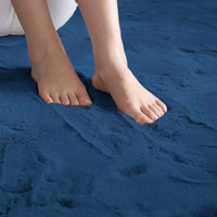 Luxe Home International Rabbit Fur Super Soft Non Slip Floor Carpets for Bedroom, Livingroom - 6X9, Teal