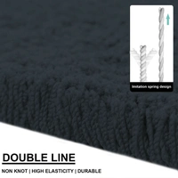 Luxe Home International Ultra Soft Microfiber Area Rug - Non-Slip, Carpet for Living Room, Bedroom, and Home Decor - 6X9, Anthra