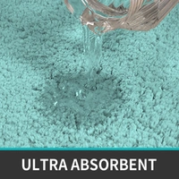 Luxe Home International Luxe Home Bathmat 2800 GSM Microfiber Anti Slip Water Absorbent Machine Washable and Quick Dry Vegas Mats for Bathroom, Kitchen, Entrance ( Aqua , 40x60 Cm , Pack of 1 ) - 40x60 cm, Aqua