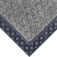 Luxe Home International Rectangular Door Mats For Home Natural Coir Mat Solid Waterproof Low Profile Entrance Rug With Anti-Slip Rubber Backing For Indoor And Outdoor Use (45Cm X 75Cm, Grey, Pc 1) - 45x75 cm, Grey