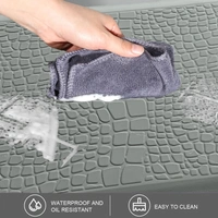 Luxe Home International Kitchen Mat Anti-Fatigue (45x75 cm)β Cushioned Support, Stylish and Durable, Easy to Clean, Non-Slip Bottom β Ideal for Kitchen, Desk, Laundry, Garage - 45x75 cm, Grey