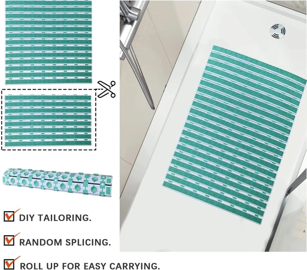 Luxe Home International Shower Mats for Bathroom Anti Slip Non Skid Bathtub Mat - 40x70 cm, Aqua