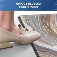 Luxe Home International Anti-Fatigue Kitchen Mat Non-Slip Cushioned Comfort Mat - Geometric Pattern Standing Desk Mat - Waterproof and Easy to Clean for Home and Office - 45x75 cm, Waves