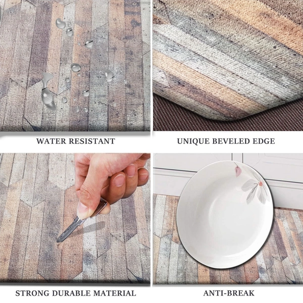 Luxe Home International Cuba PVC Loop Utility Anti-Fatigue Indoor/Outdoor Mats for Home | Cushioned, Non Slip, Washable | Mat for Kitchen, Garage & More - 45x75 cm, Coral