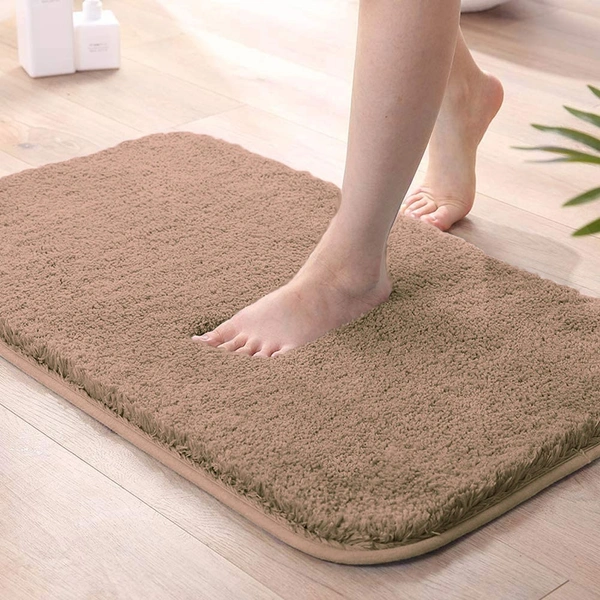 Luxe Home International Luxe Home Bathmat 2800 GSM Microfiber Anti Slip Water Absorbent Machine Washable and Quick Dry Vegas Mats for Bathroom, Kitchen, Entrance ( Rust , 40x60 Cm , Pack of 1 ) - 40x60 cm, Rust