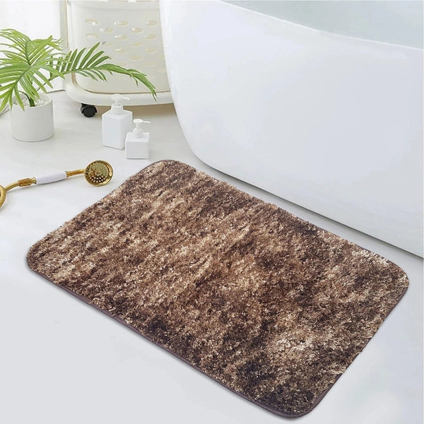 Luxe Home International Bath mat Super Soft Anti Skid Hawaii Rugs for Bathroom (Brown, Medium) Pc-1 - 45x75 cm, Rock Brown
