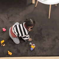 Luxe Home International Rabbit Fur Super Soft Non Slip Floor Carpets for Bedroom, Livingroom - 6X9, Cocoa