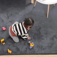 Luxe Home International Rabbit Fur Super Soft Non Slip Floor Carpets for Bedroom, Livingroom - 6X9, Grey