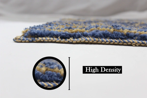 Luxe Home International Bathmat 1600 GSM Microfiber Anti Skid Water Absorbent Machine Washable and Quick Dry Comfort Mats for Bathroom, Kitchen, Entrance (Blue, 38cm x 58cm, Pack of 2) - 38x58 cm, Blue