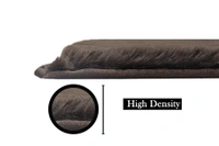 Luxe Home International Ruffle Bath Mat Rabbit Fur 1000 Gsm Bathroom Door Rectangular Foot Mats Anti Skid Water Absorbent Easy Machine Washable Rug For Entrance(40 X 60 Cm,Chocolate,Pack Of 1) - 40x60 cm, Chocolate