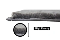 Luxe Home International Rabbit Fur Super Soft Non Slip Floor Runner for Bedroom - 2x5 Ft, Grey
