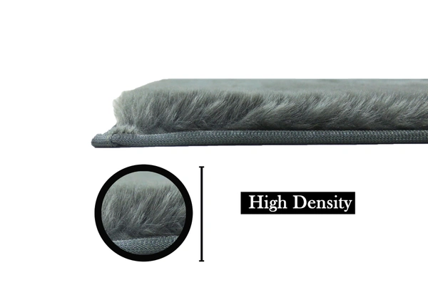 Luxe Home International Ruffle Bath Mat Rabbit Fur 1000 Gsm Bathroom Door Rectangular Foot Mats Anti Skid Water Absorbent Easy Machine Washable Rug For Entrance|Kitchen Floor|45X75 Cm|Seige|Pack Of 1 - 45x75 cm, Seige