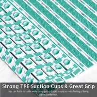 Luxe Home International Shower Mats for Bathroom Anti Slip Non Skid Bathtub Mat - 40x70 cm, Aqua