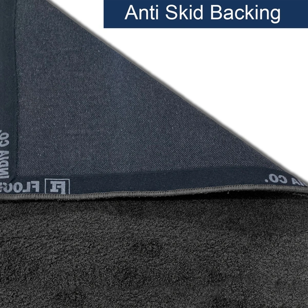 Luxe Home International Ultra Soft Microfiber Area Rug - Non-Slip, Carpet for Living Room, Bedroom, and Home Decor - 6X9, Anthra