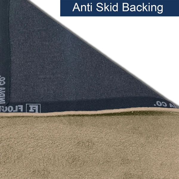 Luxe Home International Ultra Soft Microfiber Area Rug - Non-Slip, Carpet for Living Room, Bedroom, and Home Decor - 6X9, Beige