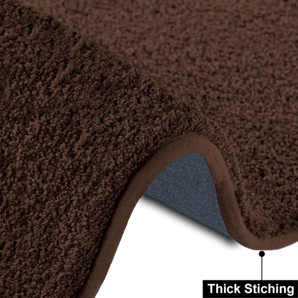 Luxe Home International Ultra Soft Microfiber Area Rug - Non-Slip, Carpet for Living Room, Bedroom, and Home Decor - 6X9, Coffee