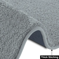 Luxe Home International Ultra Soft Microfiber Area Rug - Non-Slip, Carpet for Living Room, Bedroom, and Home Decor - 6X9, Silver