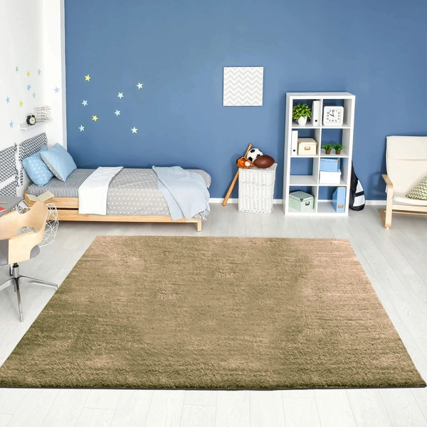 Luxe Home International Ultra Soft Microfiber Area Rug - Non-Slip, Carpet for Living Room, Bedroom, and Home Decor - 6X9, Anti Gold