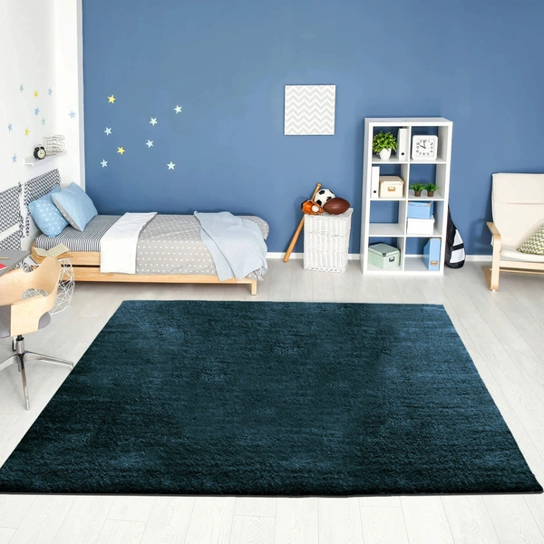 Luxe Home International Ultra Soft Microfiber Area Rug - Non-Slip, Carpet for Living Room, Bedroom, and Home Decor - 6X9, Green