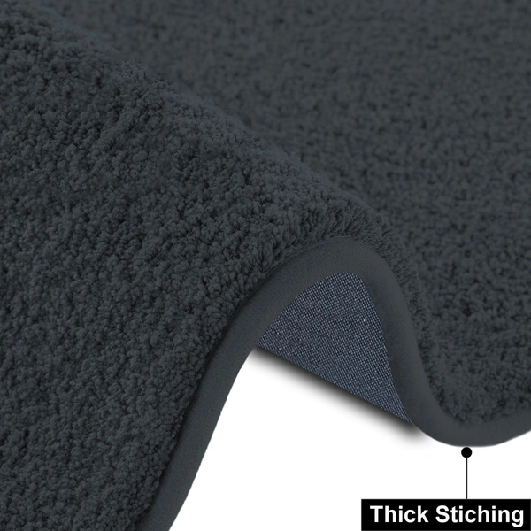 Luxe Home International Ultra Soft Microfiber Area Rug - Non-Slip, Carpet for Living Room, Bedroom, and Home Decor - 6X9, Anthra