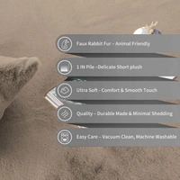 Luxe Home International Ruffle Bath Mat Rabbit Fur 1000 Gsm Bathroom Door Rectangular Foot Mats Anti Skid Water Absorbent Easy Machine Washable Rug For Entrance|Kitchen Floor|45X75 Cm|Taupe|Pack Of 1 - 45x75 cm, Taupe