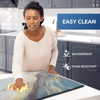 Luxe Home International Kitchen Mat Anti-Fatigue Non-Slip Cushioned Comfort Mat - Geometric Pattern Standing Desk Mat - Waterproof and Easy to Clean for Home and Office - 45x75 cm, Texture