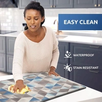 Luxe Home International Anti-Fatigue Kitchen Mat Non-Slip Cushioned Comfort Mat - Geometric Pattern Standing Desk Mat - Waterproof and Easy to Clean for Home and Office - 45x75 cm, Geometrical